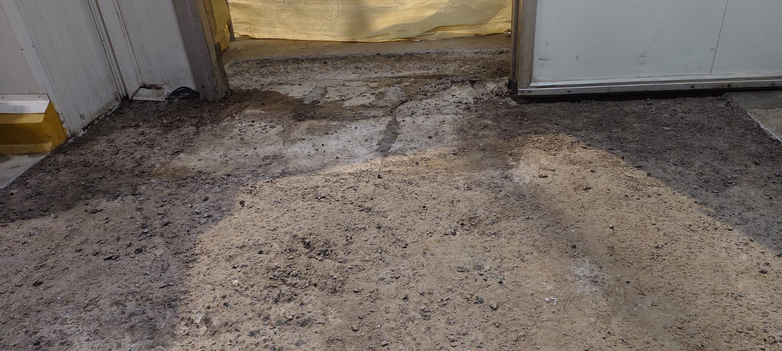 Existing damaged cold storage floor condition